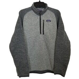 Patagonia Men's Better Sweater 1/4-Zip Fleece Pullover Sz M Gray Outdoor Work